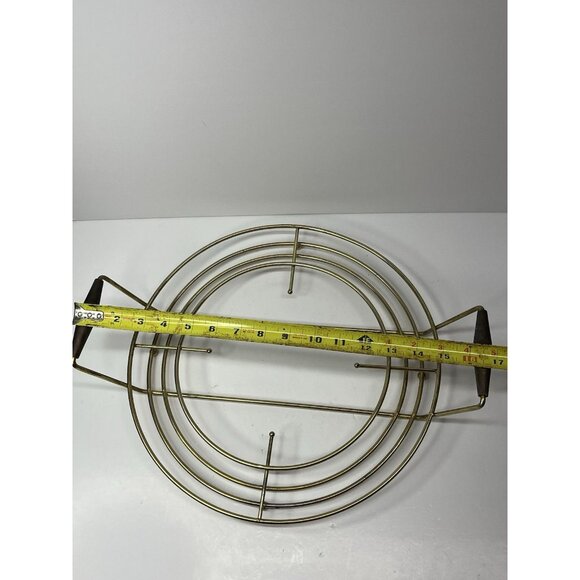 Vintage Brass Punch Bowl Caddy Mid Century Modern - Picture 14 of 14